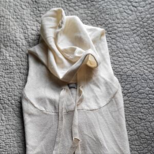 Cream SOFT Hoodie Womens Lightweight Layering Sweater Cashmere Blend